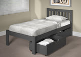 twin single bed grey colour