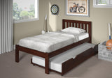 Twin Single Bed in Dark Chocolate Colour