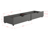 Donco Dual Underbed Drawers #color_Dark-Grey