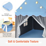 Kids Playhouse Tent with Star Lights and Mat