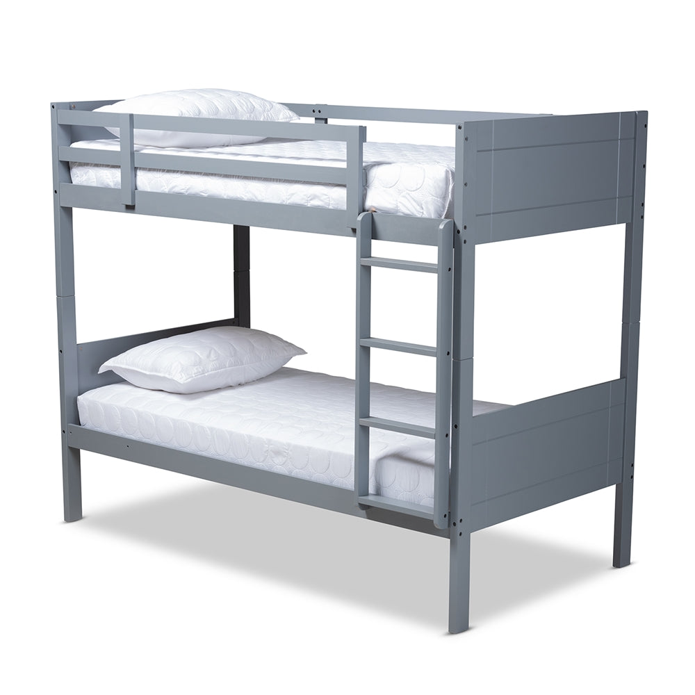 Elsie Twin/Twin Bunk Bed #color_Gray