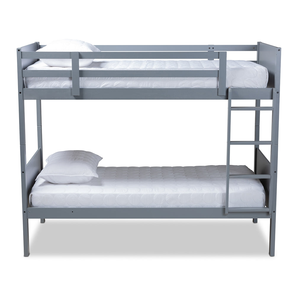 Elsie Twin/Twin Bunk Bed #color_Gray