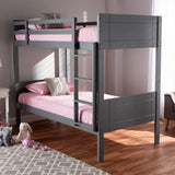 Elsie Twin/Twin Bunk Bed #color_Gray