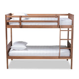 Elsie Twin/Twin Bunk Bed #color_Walnut