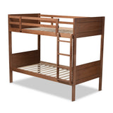 Elsie Twin/Twin Bunk Bed #color_Walnut