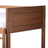 Elsie Twin/Twin Bunk Bed #color_Walnut