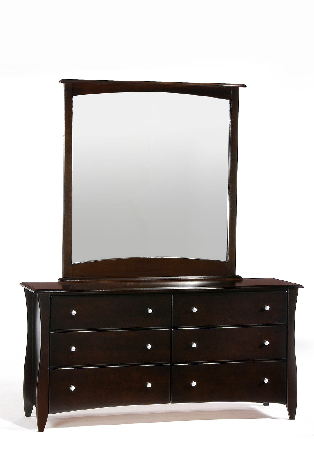 Night and Day Furniture Clove Mirror For 6 Drawer Dresser - Cherry Night and Day Furniture Clove Mirror For 6 Drawer Dresser - Cherry