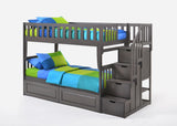 Peppermint Bunk Bed – Stylish and sturdy twin/twin or twin/full bunk bed, perfect for kids' rooms with a space-saving design – MonkeyBunks.com.