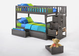 Peppermint Bunk Bed – Stylish and sturdy twin/twin or twin/full bunk bed, perfect for kids' rooms with a space-saving design – MonkeyBunks.com.