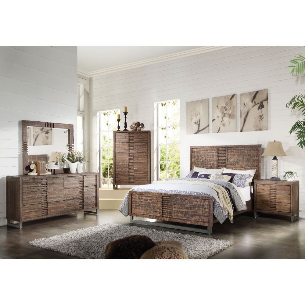 ACME Andria Queen Bed #color_Reclaimed Oak