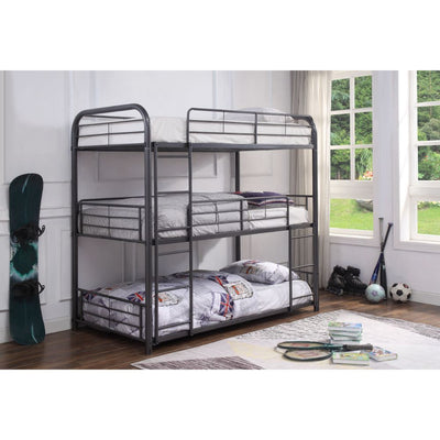 Cairo Triple Metal Bunk Bed (Twin/Twin or Full/Full)