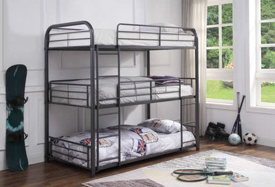 Cairo Triple Metal Bunk Bed (Twin/Twin or Full/Full)