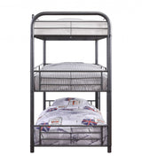 Cairo Triple Metal Bunk Bed (Twin/Twin or Full/Full)