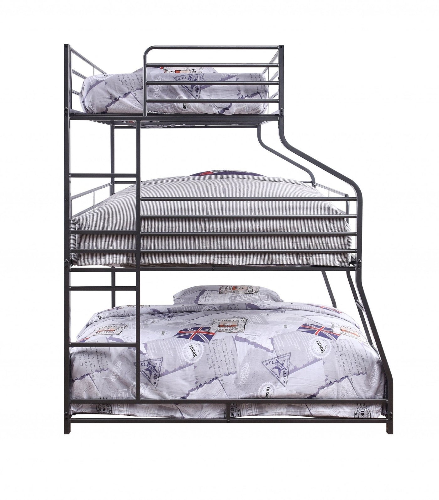 Caius Triple Metal Bunk Bed (Twin/Full/Queen)