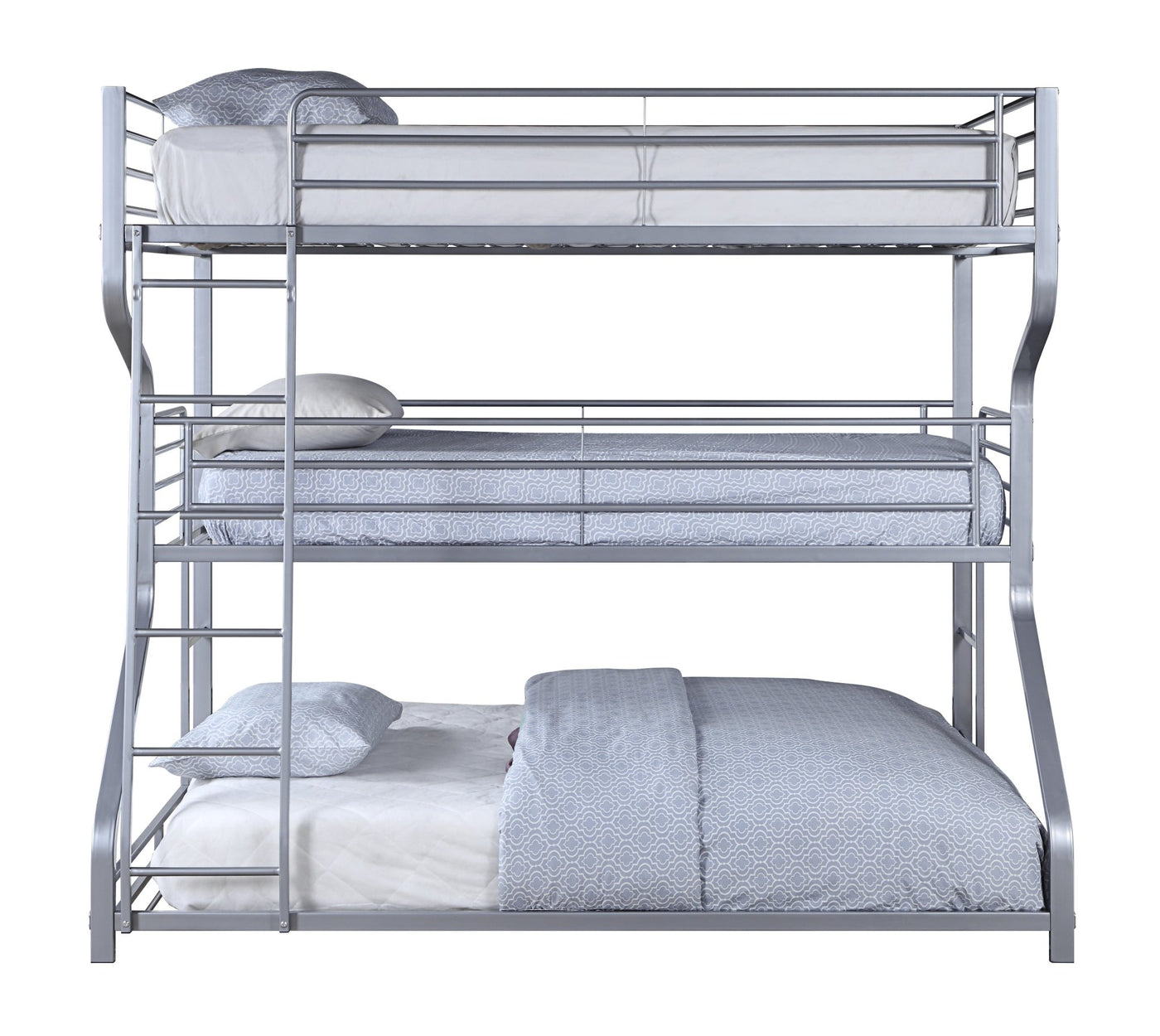 Caius Zig-Zag Triple Metal Bunk Bed (Full/Twin/Queen)