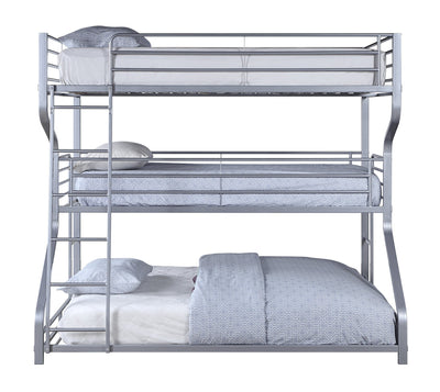 Caius Zig-Zag Triple Metal Bunk Bed (Full/Twin/Queen)