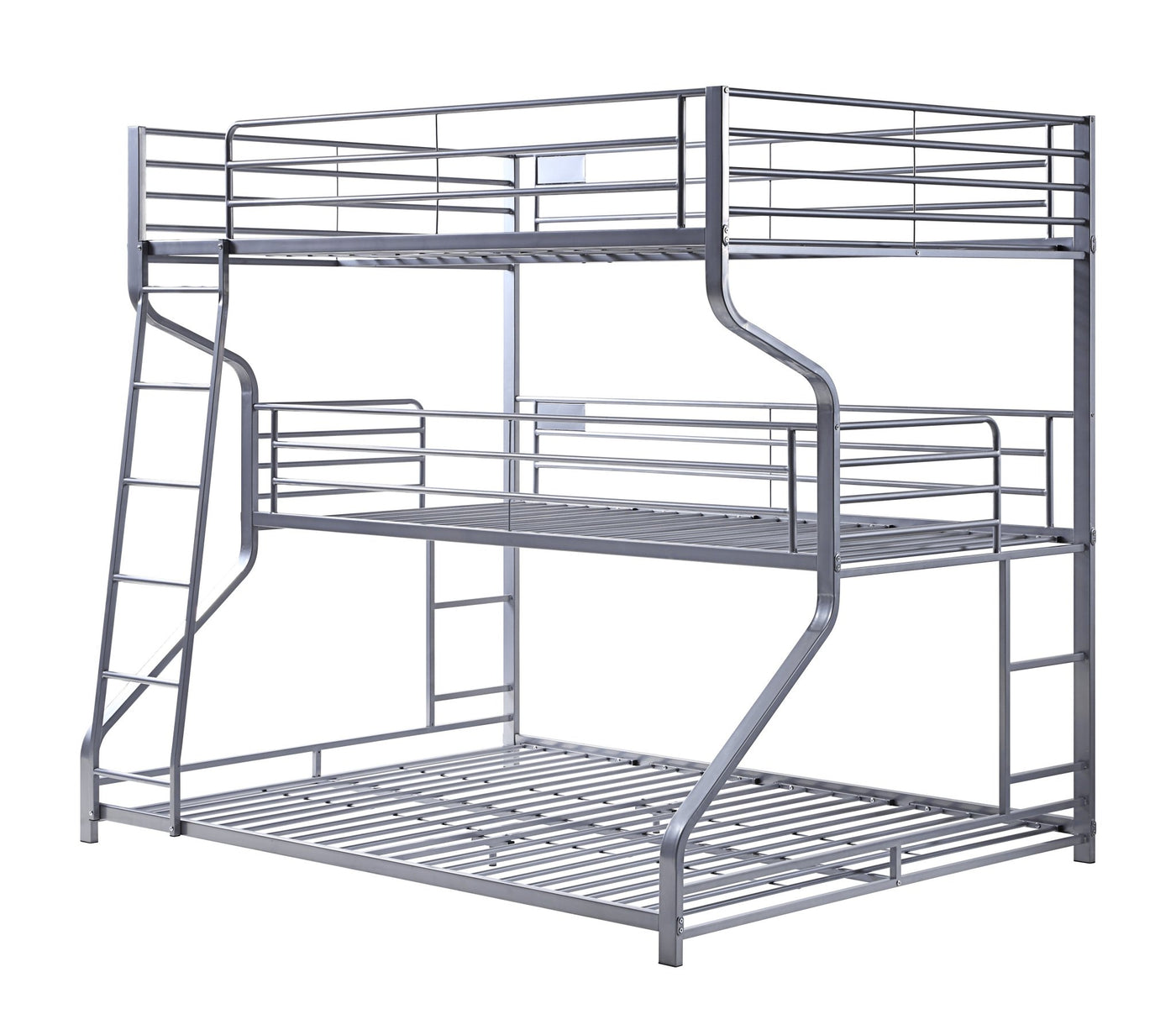 Caius Zig-Zag Triple Metal Bunk Bed (Full/Twin/Queen)