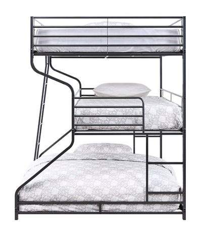 Caius Zig-Zag Triple Metal Bunk Bed (Full/Twin/Queen)