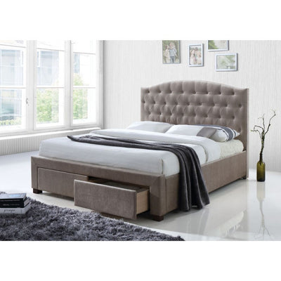 ACME Denise Eastern King Bed #color_Mink Fabric