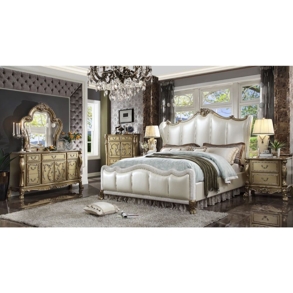 ACME Dresden II Queen Bed #color_Gold