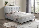 ACME Duran Eastern King Bed #color_Light Gray Fabric