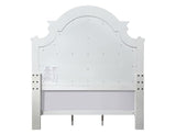 ACME Florian Queen Bed #color_ Beige PU & Antique White