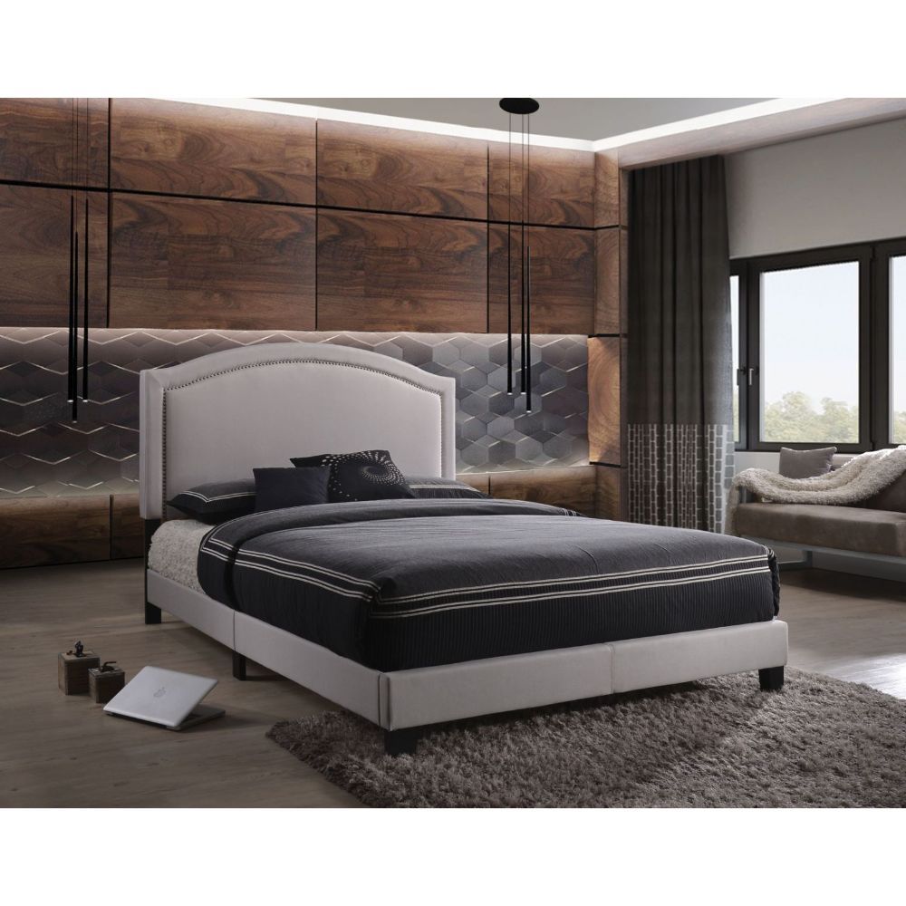 ACME Garresso Queen Bed #color_Fog Fabric