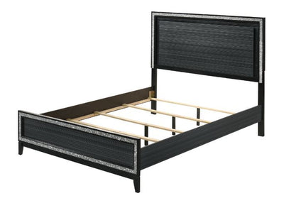 ACME Haiden Queen Bed #color_LED & Weathered Black