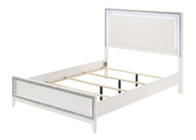 ACME Haiden Queen Bed #color_LED & White Finish