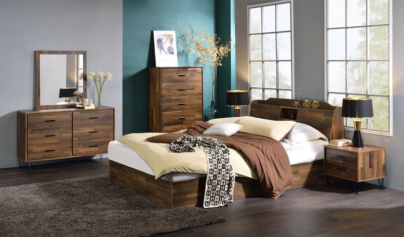 ACME Hestia Queen Bed #color_Walnut