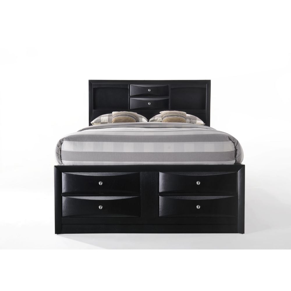 ACME Ireland Multi-Drawer Platform Bed #color_black