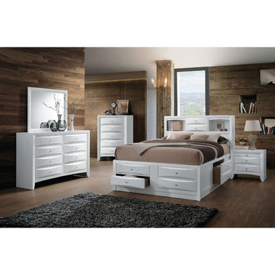 ACME Ireland Multi-Drawer Platform Bed #color_white