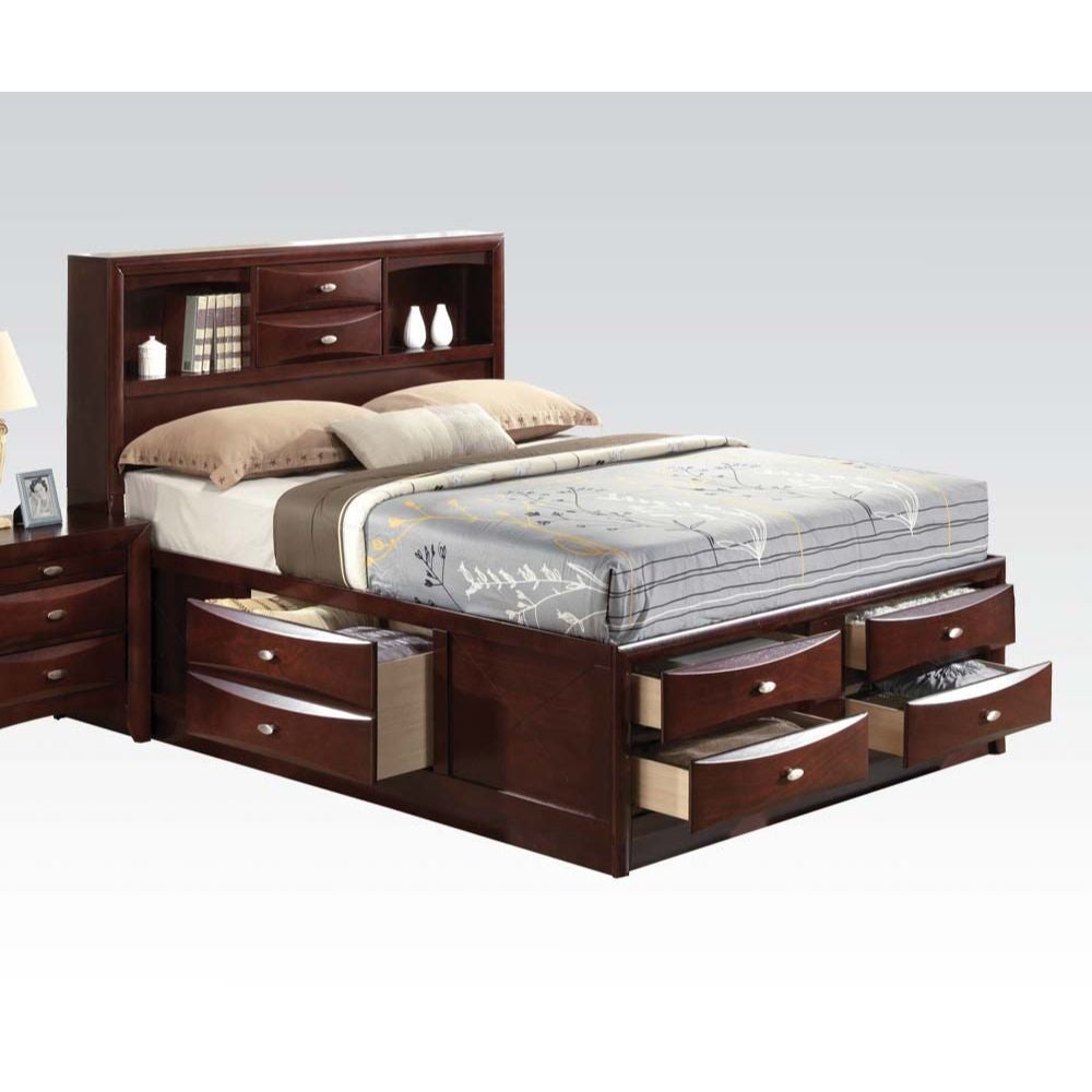 ACME Ireland Multi-Drawer Platform Bed #color_espresso