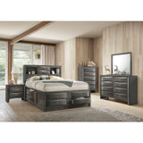 ACME Ireland Multi-Drawer Platform Bed #color_grey