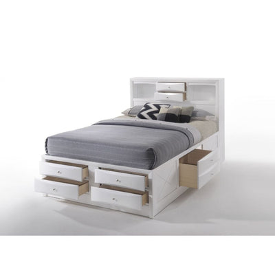 ACME Ireland Multi-Drawer Platform Bed #color_white