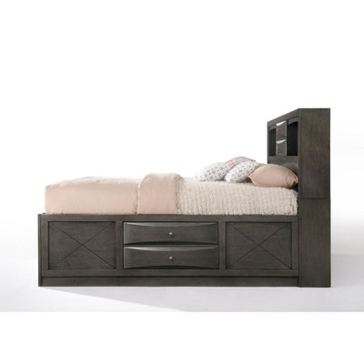 ACME Ireland Multi-Drawer Platform Bed #color_grey