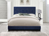 ACME Ishiko III Queen Bed #color_ Dark Blue Velvet