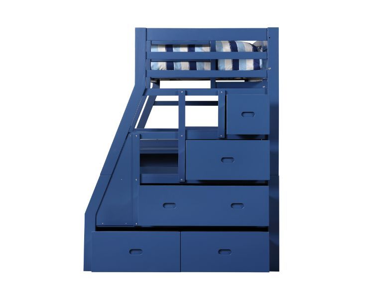 ACME Jason II Twin Bed #color_Navy Blue