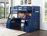 ACME Jason II Twin Bed #color_Navy Blue