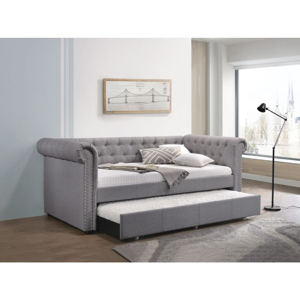 ACME Justice Daybed #color_Smoke Gray Fabric