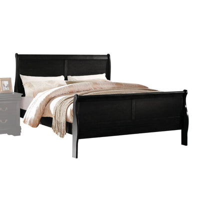 ACME Louis Philippe Eastern King Bed #color_Black