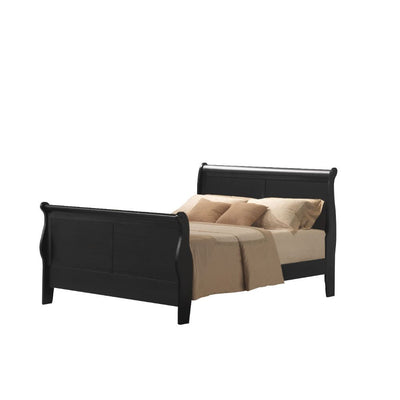 ACME Louis Philippe III Eastern King Bed #color_Black