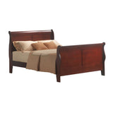 ACME Louis Philippe III Eastern King Bed #color_Cherry