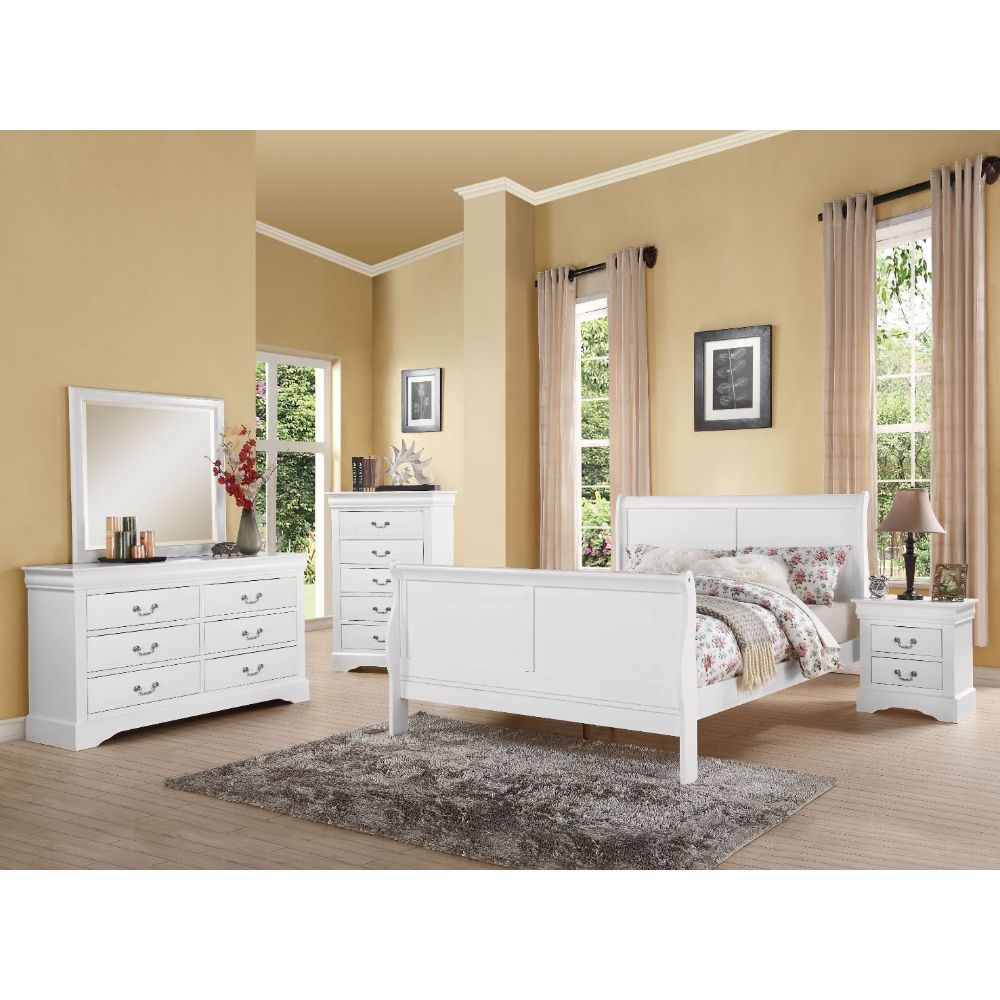 ACME Louis Philippe III Queen Bed #color_White