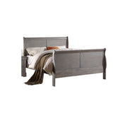 ACME Louis Philippe III Queen Bed #color_Antique Gray