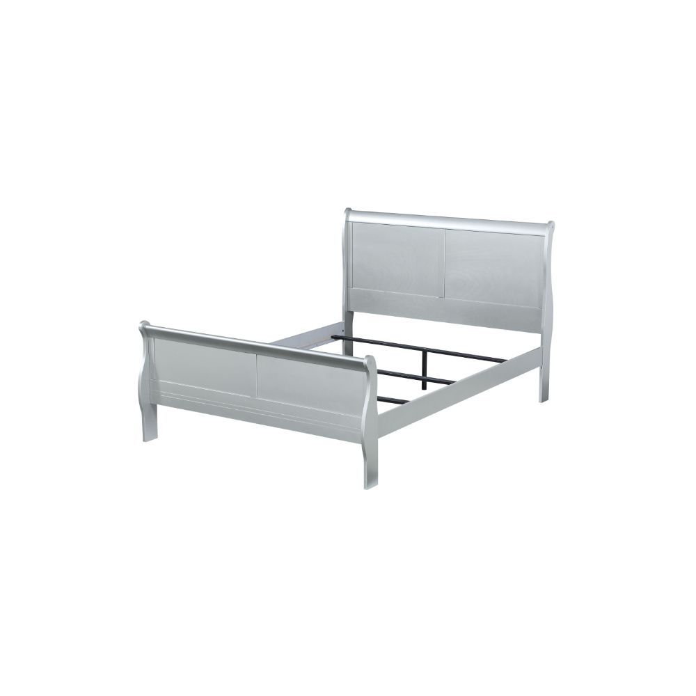 ACME Louis Philippe Queen Bed #color_Platinum