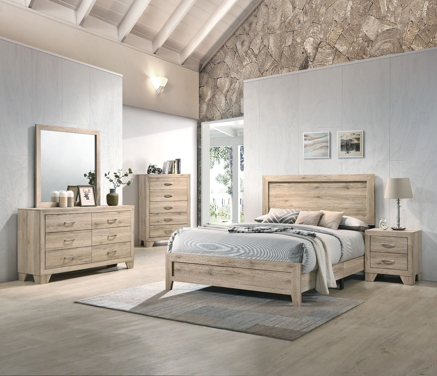 ACME Miquell Eastern King Bed #color_Natural