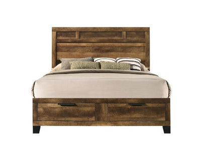 ACME Morales Eastern King Bed #color_Rustic Oak