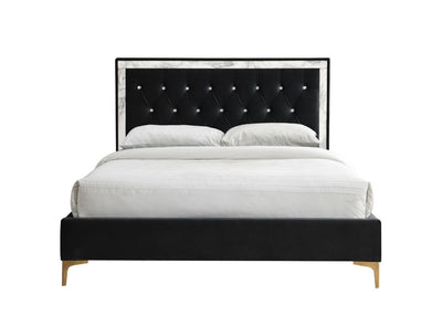 ACME Rowan Queen Bed #color_Black Fabric