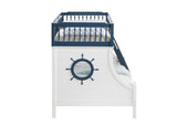 Sailor Twin/Full Nautical Themed Bunk Bed